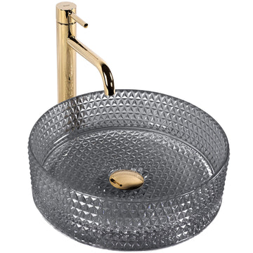 Umywalka nablatowa Rea Cristal Black