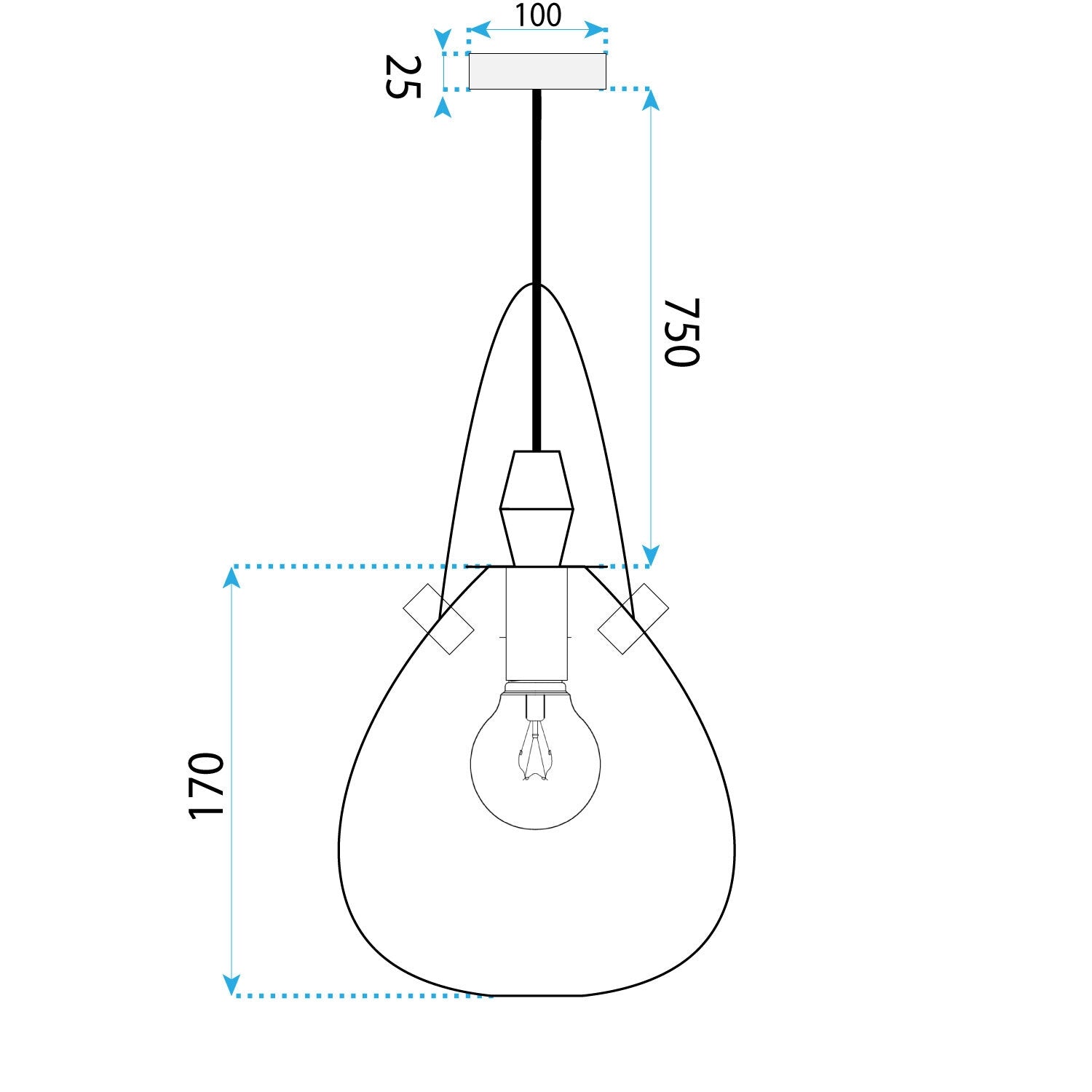 Lampa Wisząca APP1774-1CP Black Grey  7