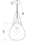 Lampa Wisząca APP1774-1CP Black Grey  7