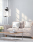 Lampa Sufitowa Kryształ APP508-1CP Srebrna