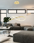 Lampa Sufitowa Wisząca Ring Nowoczesna LED + Pilot APP394-CP Złota