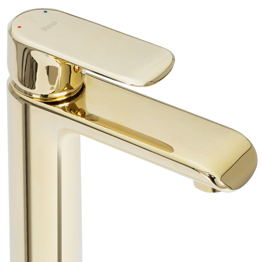 Bateria Umywalkowa REA BLOOM Złota Gold Niska
