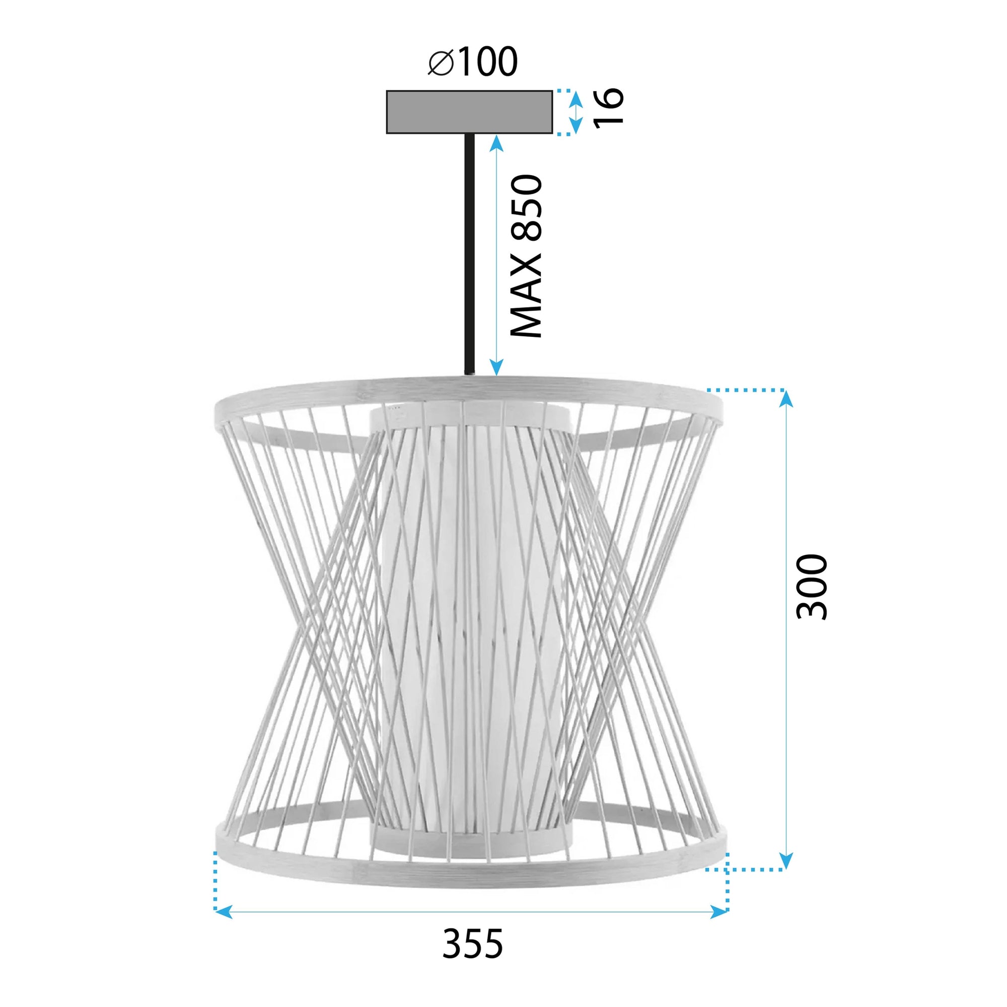 Lampa Wisząca Bambusowa APP1630-1CP  7