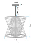 Lampa Wisząca Bambusowa APP1630-1CP  7