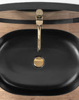 Umywalka Nablatowa Rea Cleo 61 Black Mat
