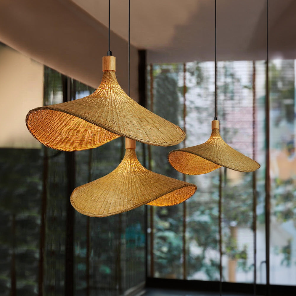 Lampa Wisząca Bambusowa APP1642-1CP 30cm  8