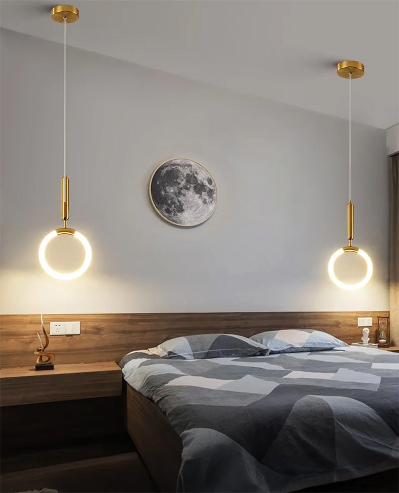 Lampa Wisząca Led Lhj058-cp1 Złota Szczotkowana  3