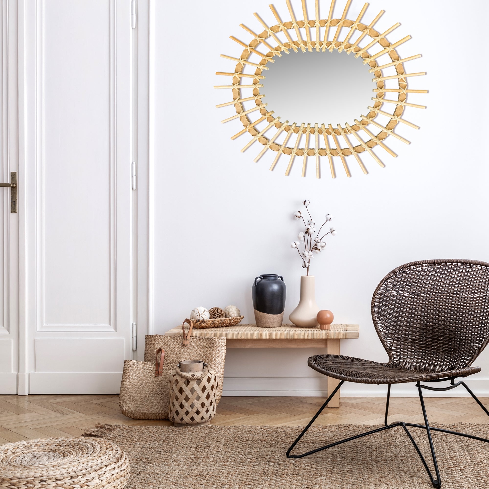 Lustro Ścienne Boho 57cm Qdj5749  2