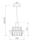 Lampa Sufitowa Wisząca APP943-1CP Set Chrome  7