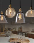 Lampa sufitowa wisząca szklana Verto C