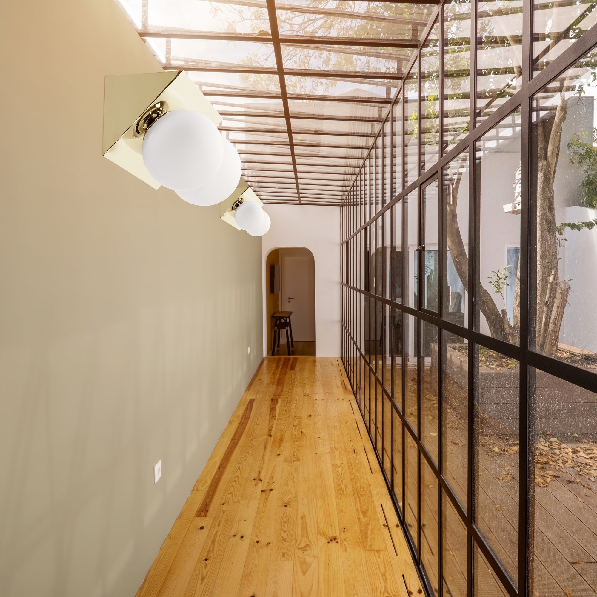 LAMPA ŚCIENNA KINKIET APP1229-2W Złota  5
