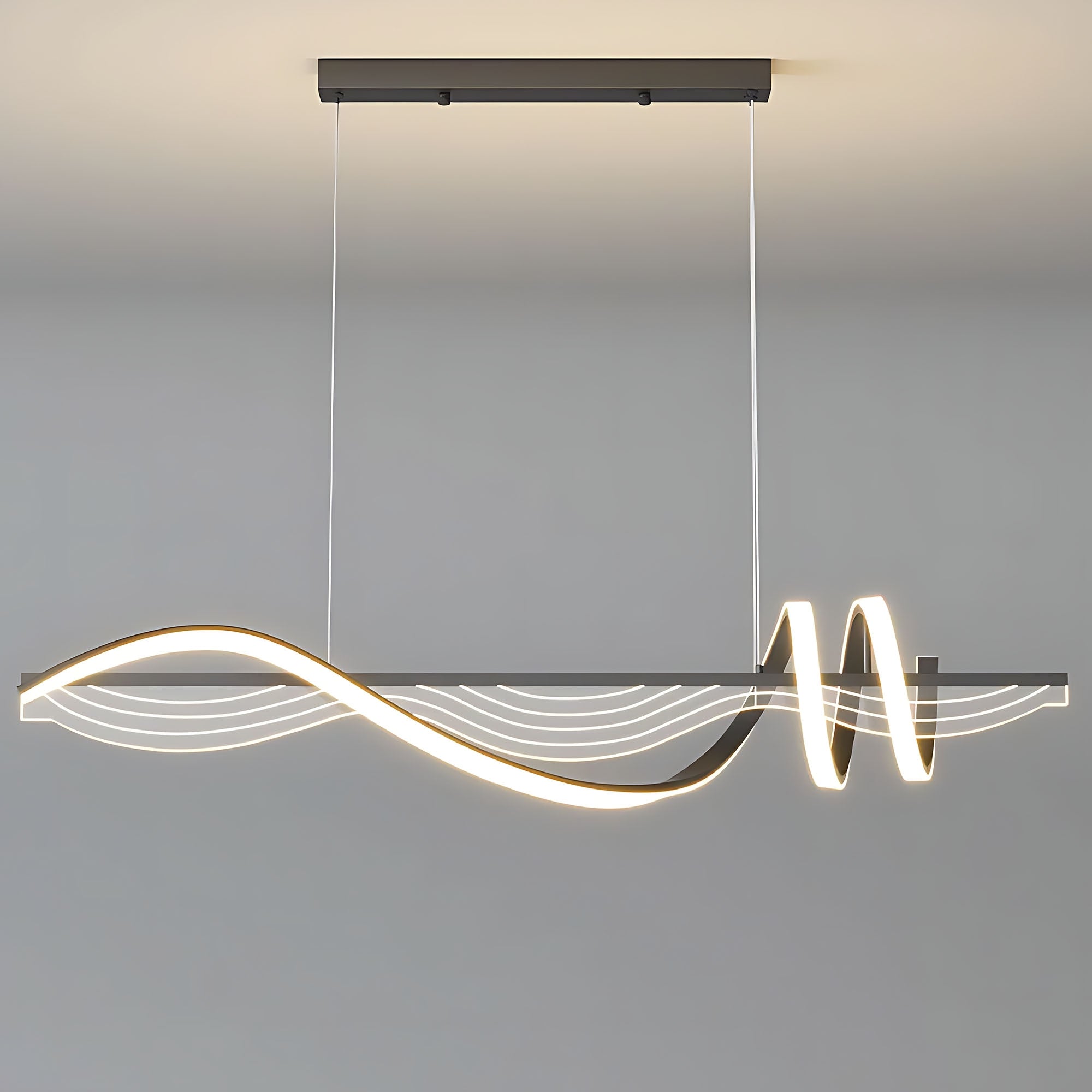 Lampa Wisząca Led Lhj041-cp 100 Cm Czarna  9