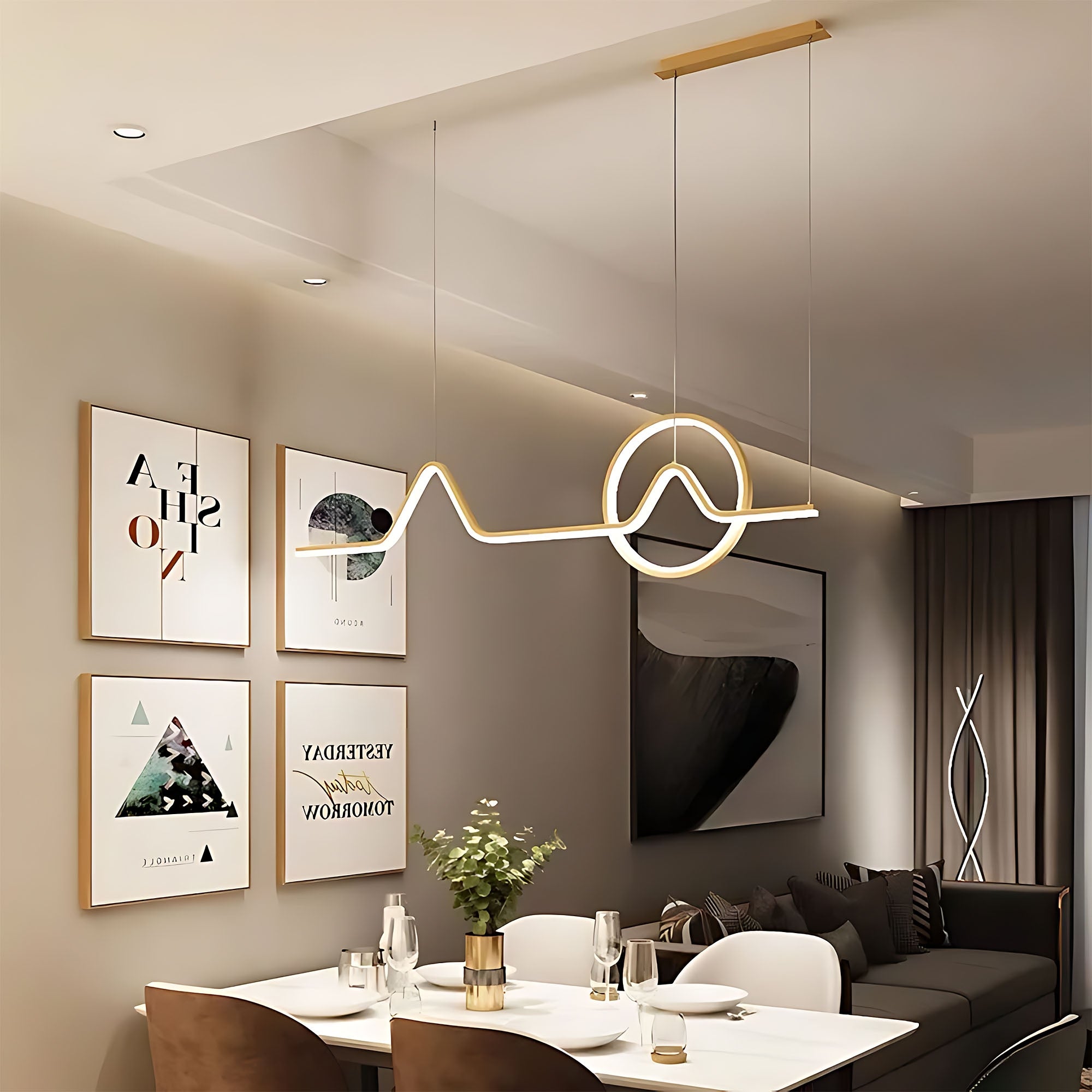 Lampa Wisząca Led Lhj022-cp 120 Cm Złota  8