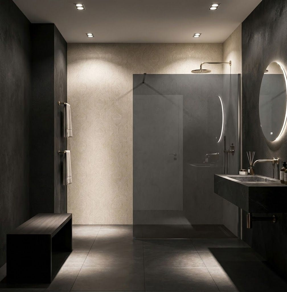 Kabina prysznicowa Walk-In Rea Flexi Grey / Chrome 100  6
