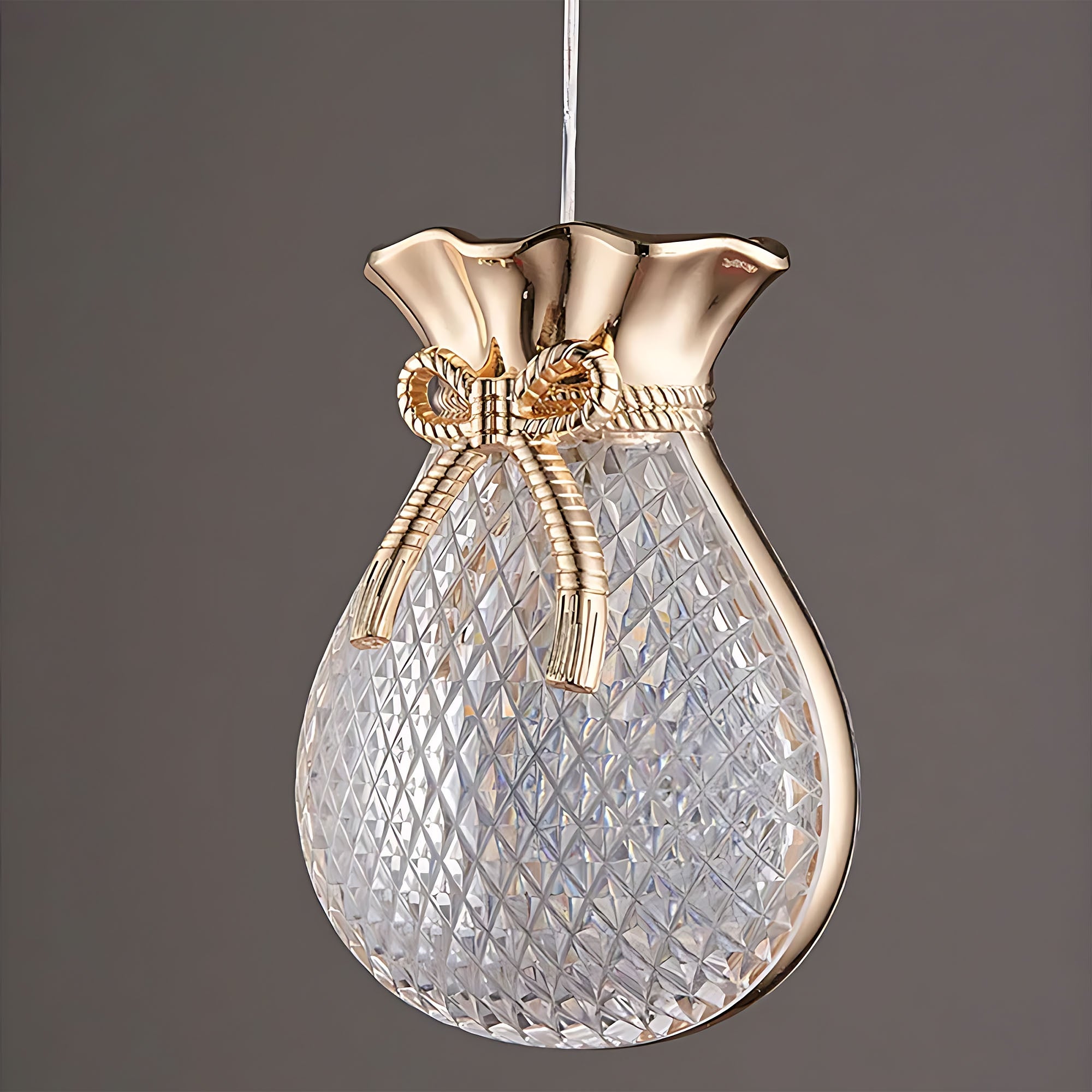 Lampa Sufitowa Wisząca Lhj107-1cp Jasne Różowe Złoto  4