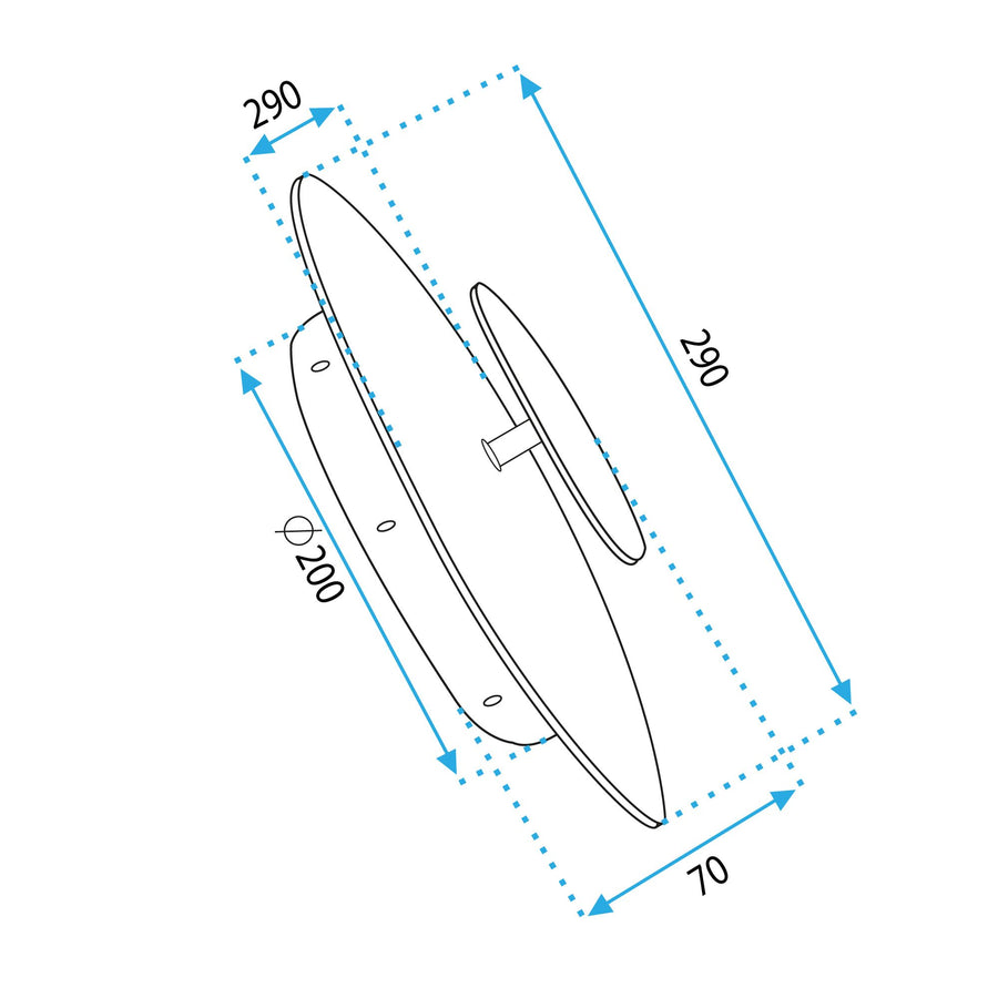 LAMPA ŚCIENNA KINKIET APP1270 CZARNA/ZŁOTA