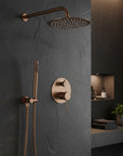 Zestaw Natryskowy Podtynkowy Rea Lungo Grip Miedziany Szczotkowany + Box  2