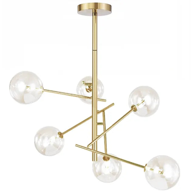 Lampa Wisząca Szklane Kule 6 szt APP919-6CP Złota