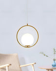Lampa Sufitowa Wisząca Szklana Kula G109-1w Złota  5