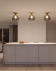 Lampa sufitowa lustrzana  APP1302-1C Złota  5