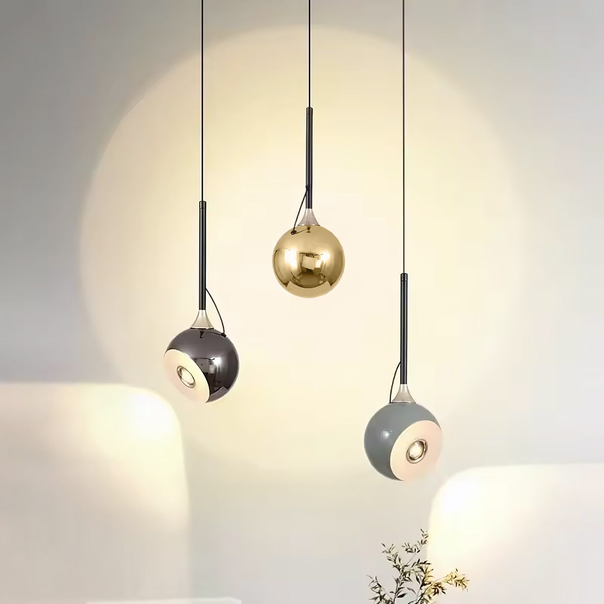 Lampa Sufitowa Wisząca Led G087-1cp Czarna Metaliczna  8