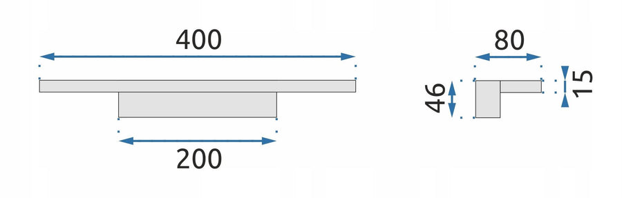 KINKIET ŁAZIENKOWY LED 60CM APP840-1W FLAT Chrom
