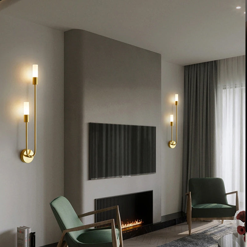 LAMPA ŚCIENNA KINKIET APP1148-2W złota  8