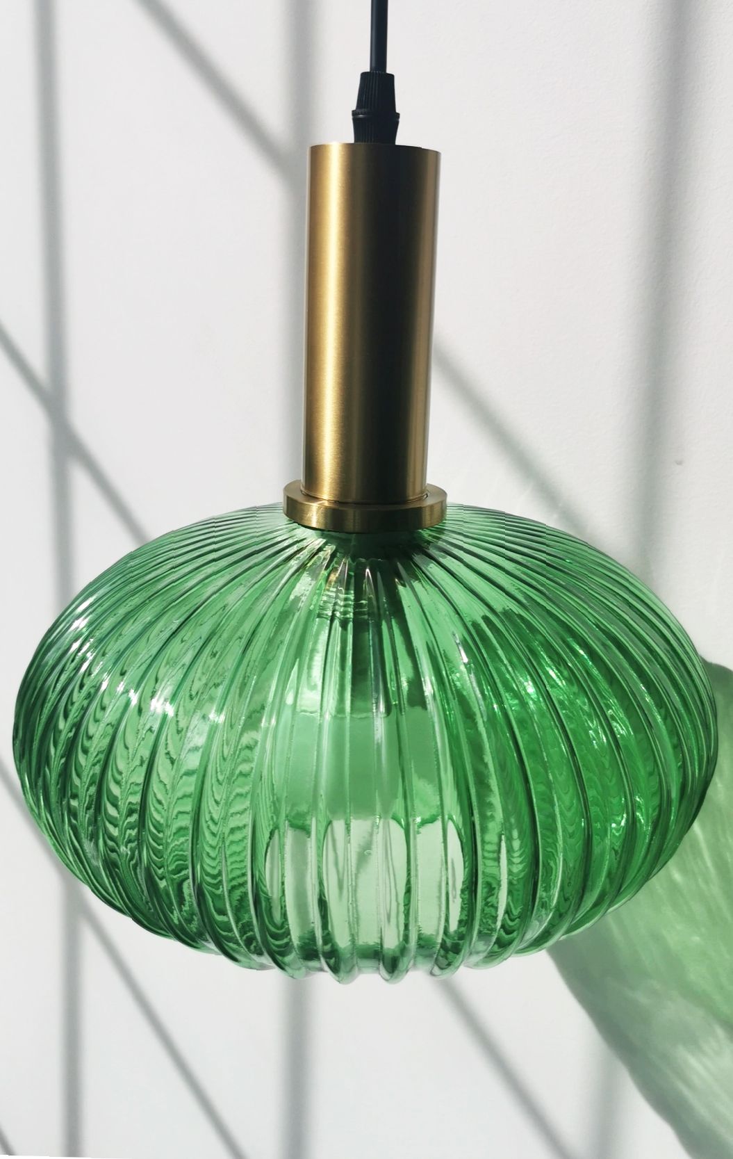 Lampa Sufitowa Wisząca Szklana APP465-1CP Zielona