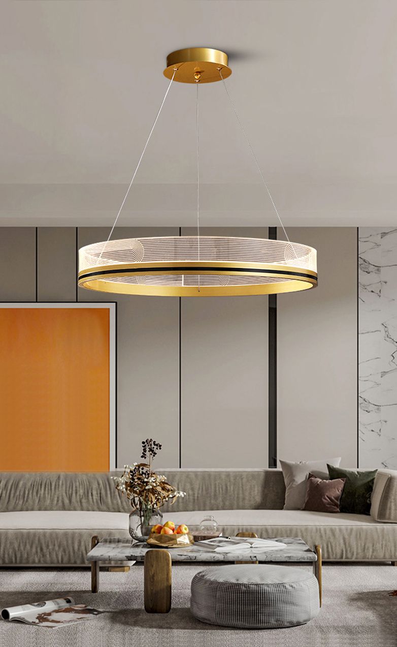 Lampa Wisząca LED APP1190-CP Złota 60cm