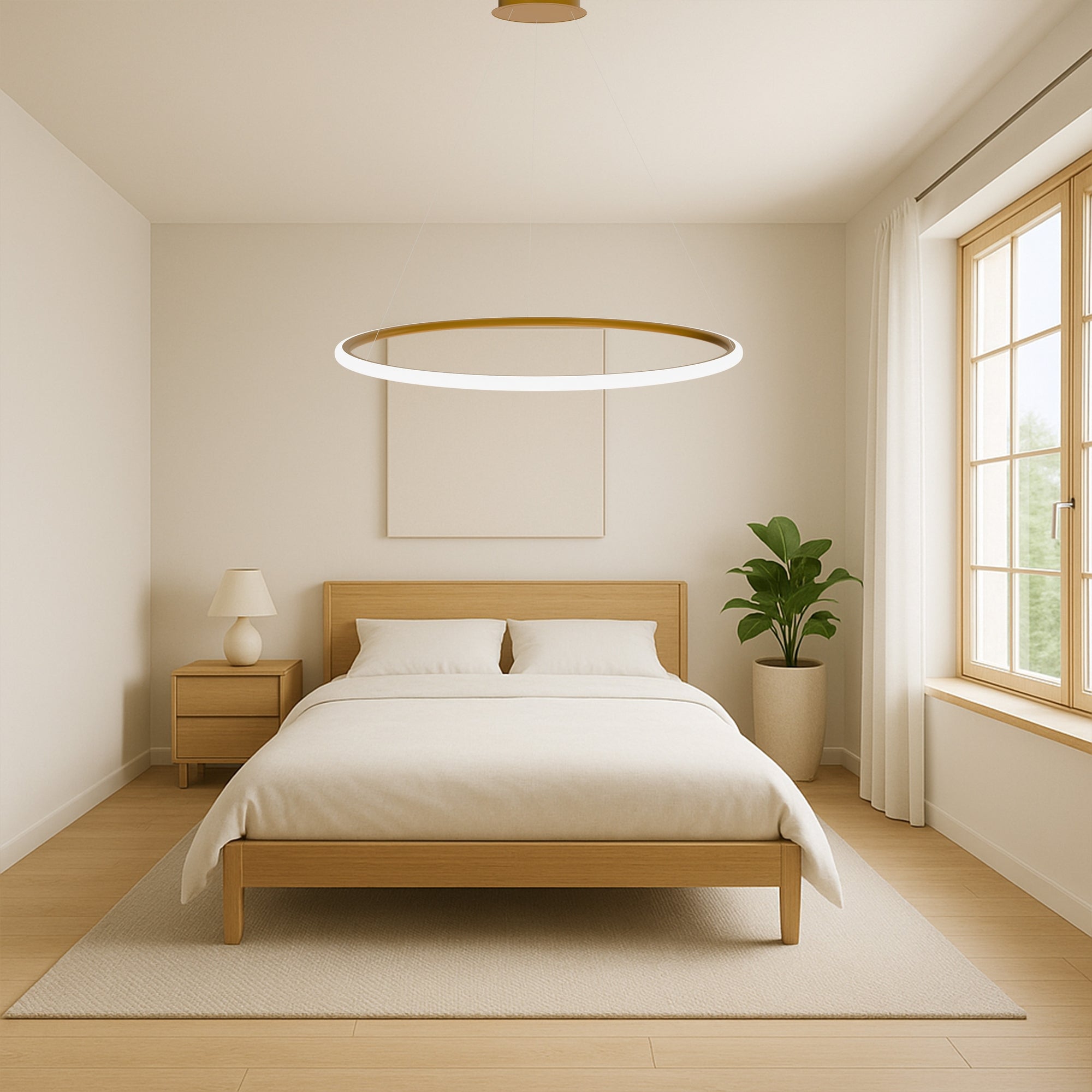 Lampa Wisząca Lhj004-cp 40 Cm Brush Gold  2