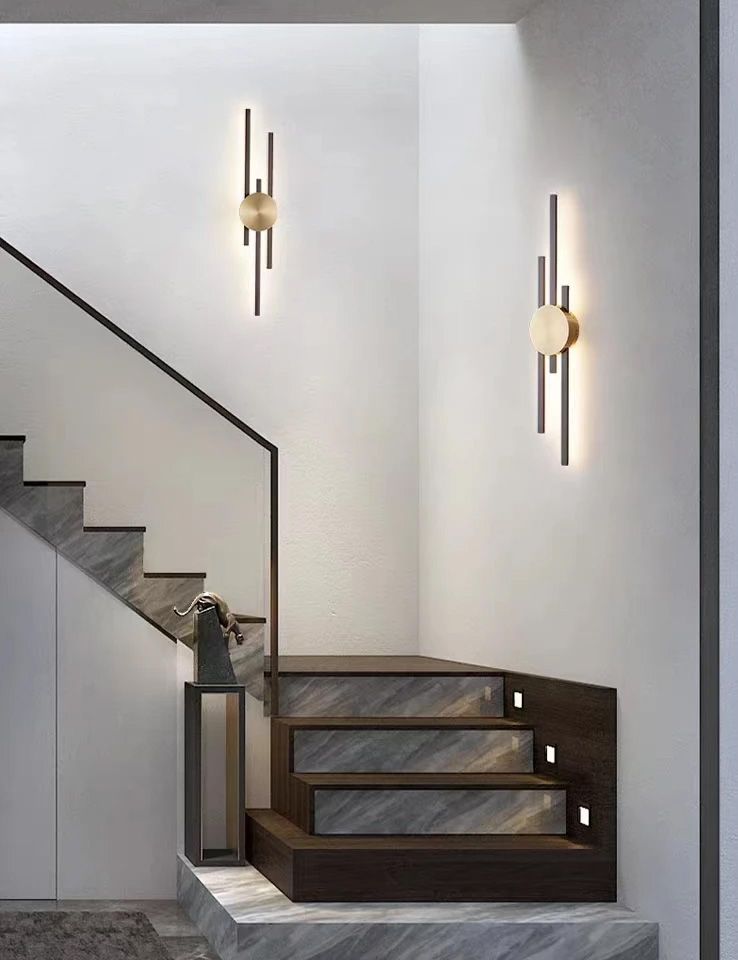 LAMPA ŚCIENNA KINKIET LED APP1437-W CZARNA/ZŁOTA