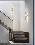 LAMPA ŚCIENNA KINKIET LED APP1437-W CZARNA/ZŁOTA