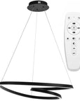 Lampa Sufitowa Wisząca Loop LED + Pilot APP796-cp Czarna