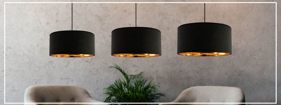 Lampa Wisząca  36cm APP619-1CP Czarna