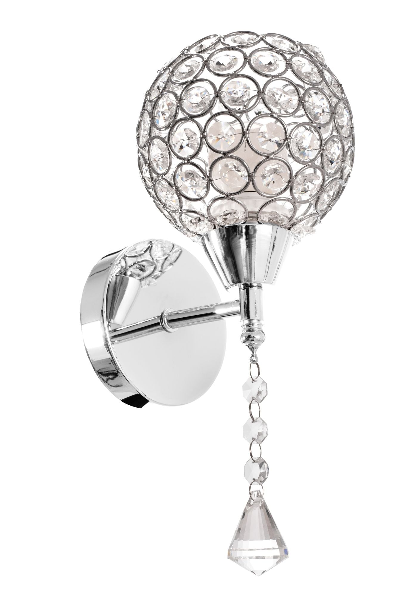 LAMPA ŚCIENNA KINKIET W STYLU GLAMOUR APP716-1W E27
