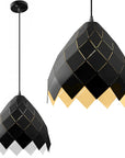 Lampa Sufitowa Wisząca Metalowa APP338-1CP Czarna  1