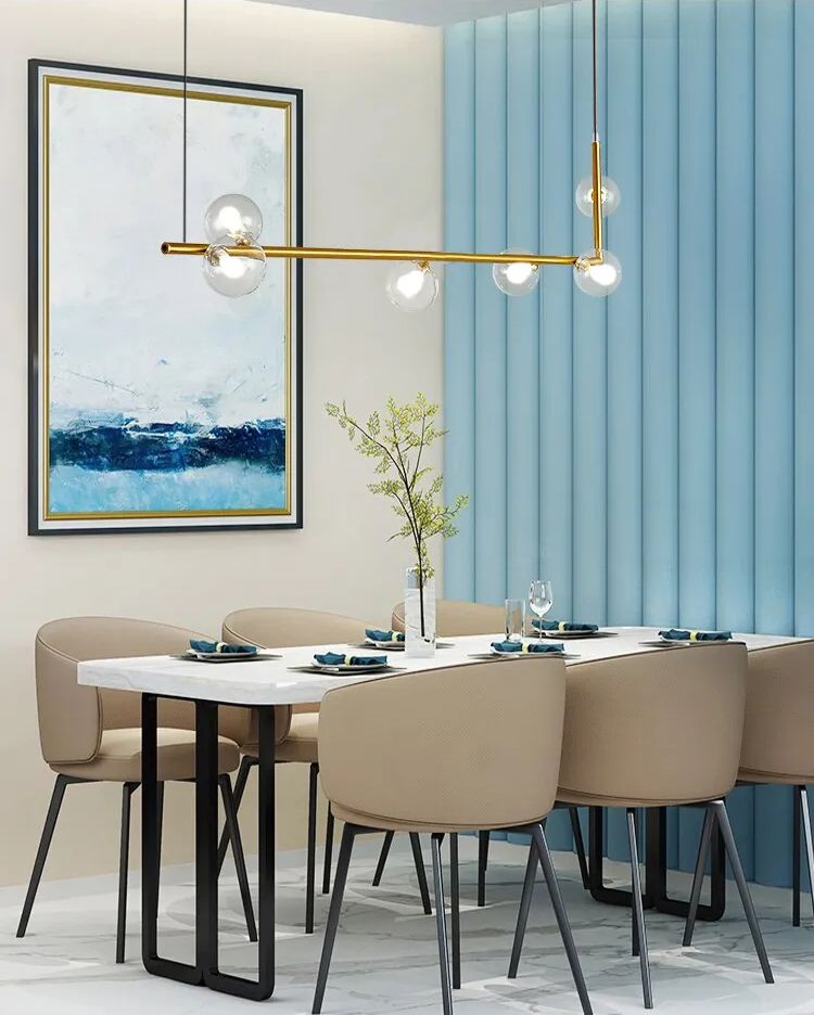 Lampa Wisząca Szklane Kule APP690-6CP Złota