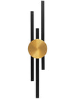 LAMPA ŚCIENNA KINKIET LED APP1437-W CZARNA/ZŁOTA