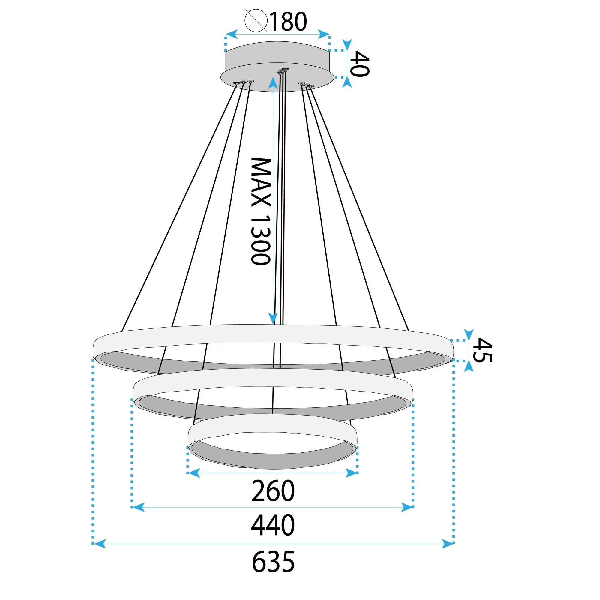 Lampa Sufitowa Wisząca Led Lhj042-cp3 Złota  5