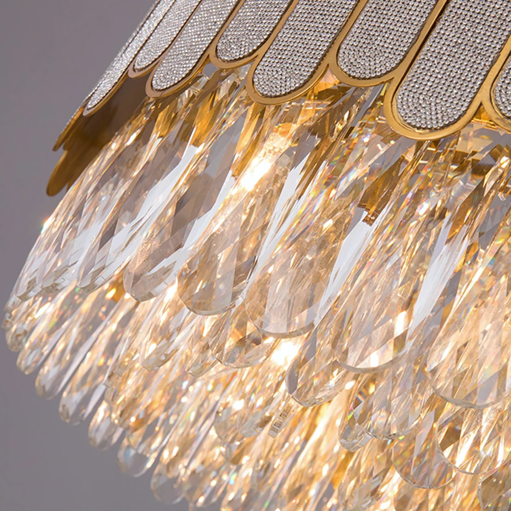 Lampa sufitowa wisząca APP1747-8CP 60 cm Złota  4