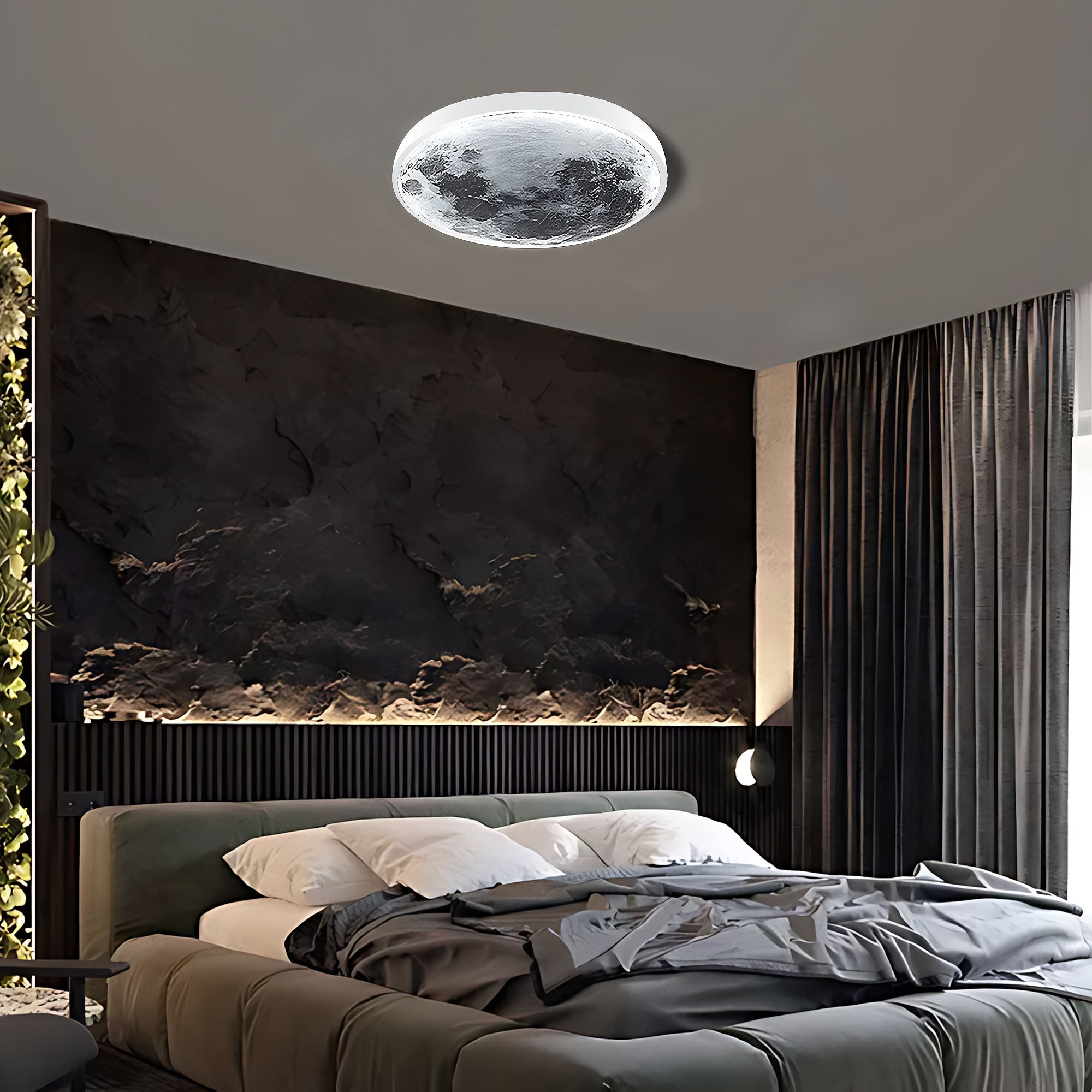 Lampa Sufitowa App1806-cw Moon Plafon Led Biała  2