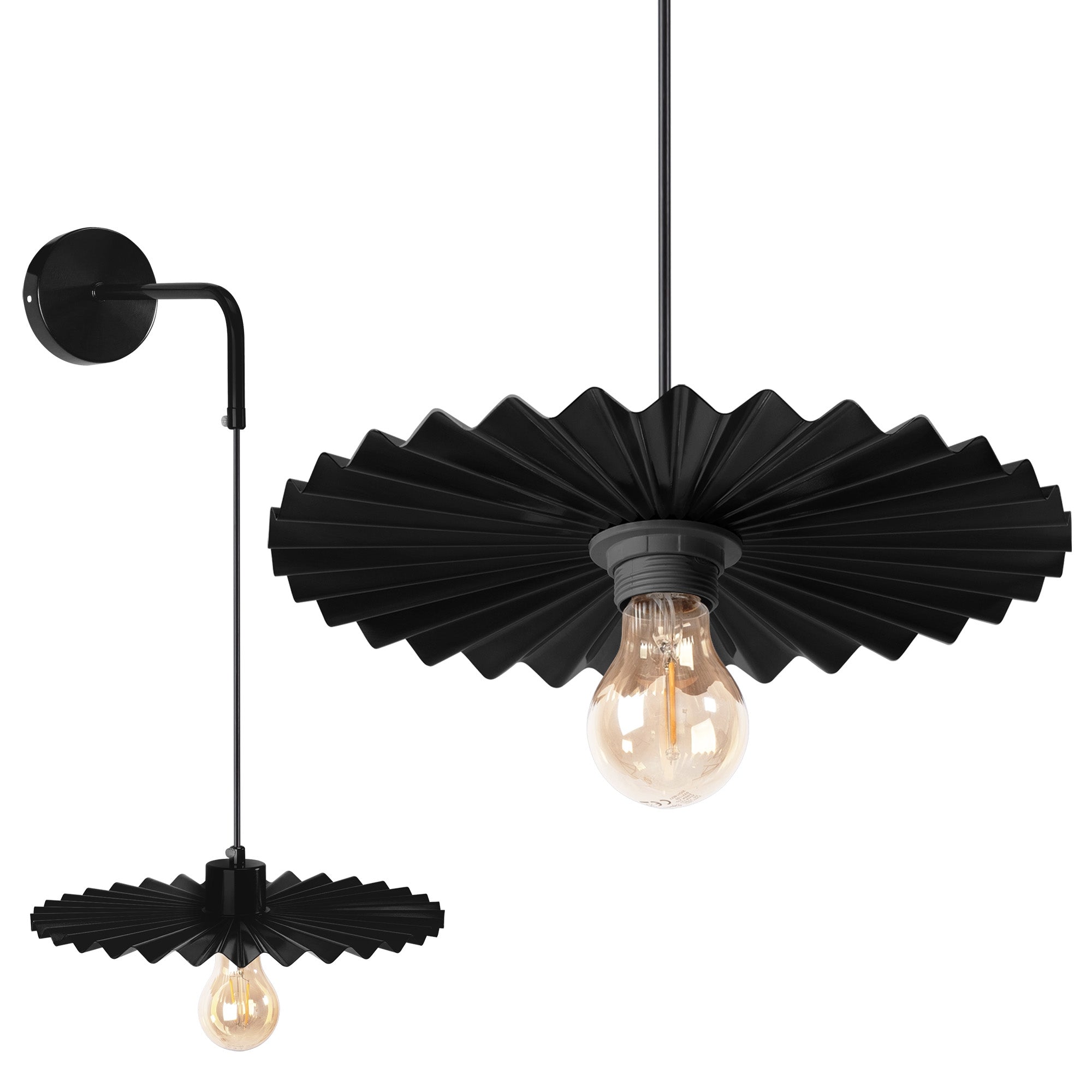 LAMPA ŚCIENNA KINKIET APP1355-1W Czarny 30 cm  1