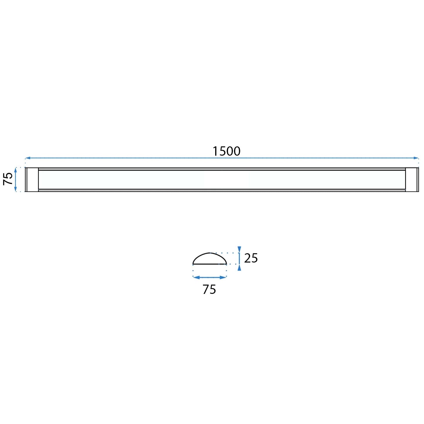 Panel LED natynkowy 150cm Biały 42W  15