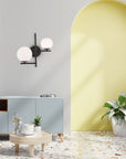LAMPA ŚCIENNA KINKIET APP1170-2W  Czarny