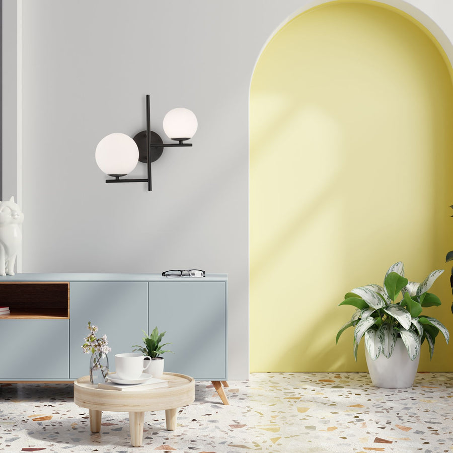LAMPA ŚCIENNA KINKIET APP1170-2W  Czarny