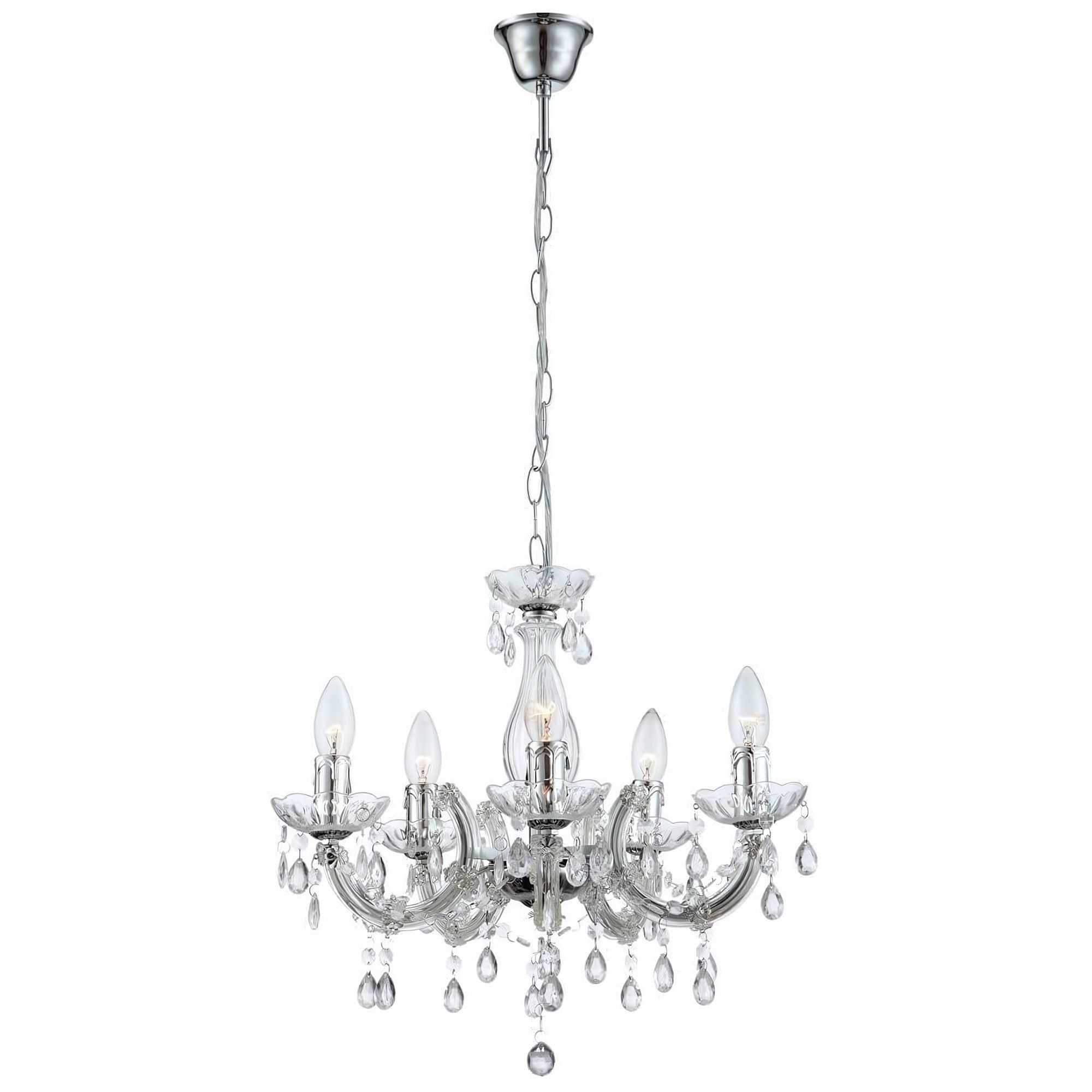 Lampa Sufitowa Wisząca Ebt001-5cp Transparent  2
