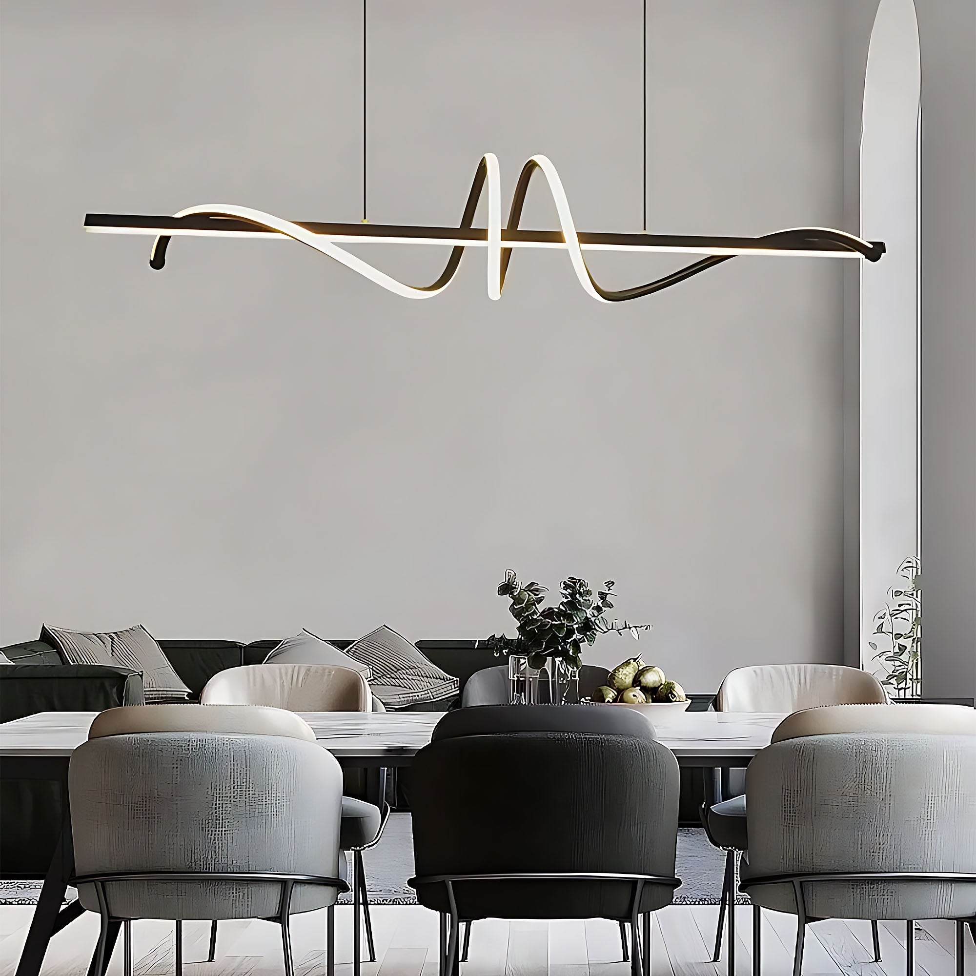 Lampa Wisząca Led Lhj023-cp 120 Cm Czarna  5