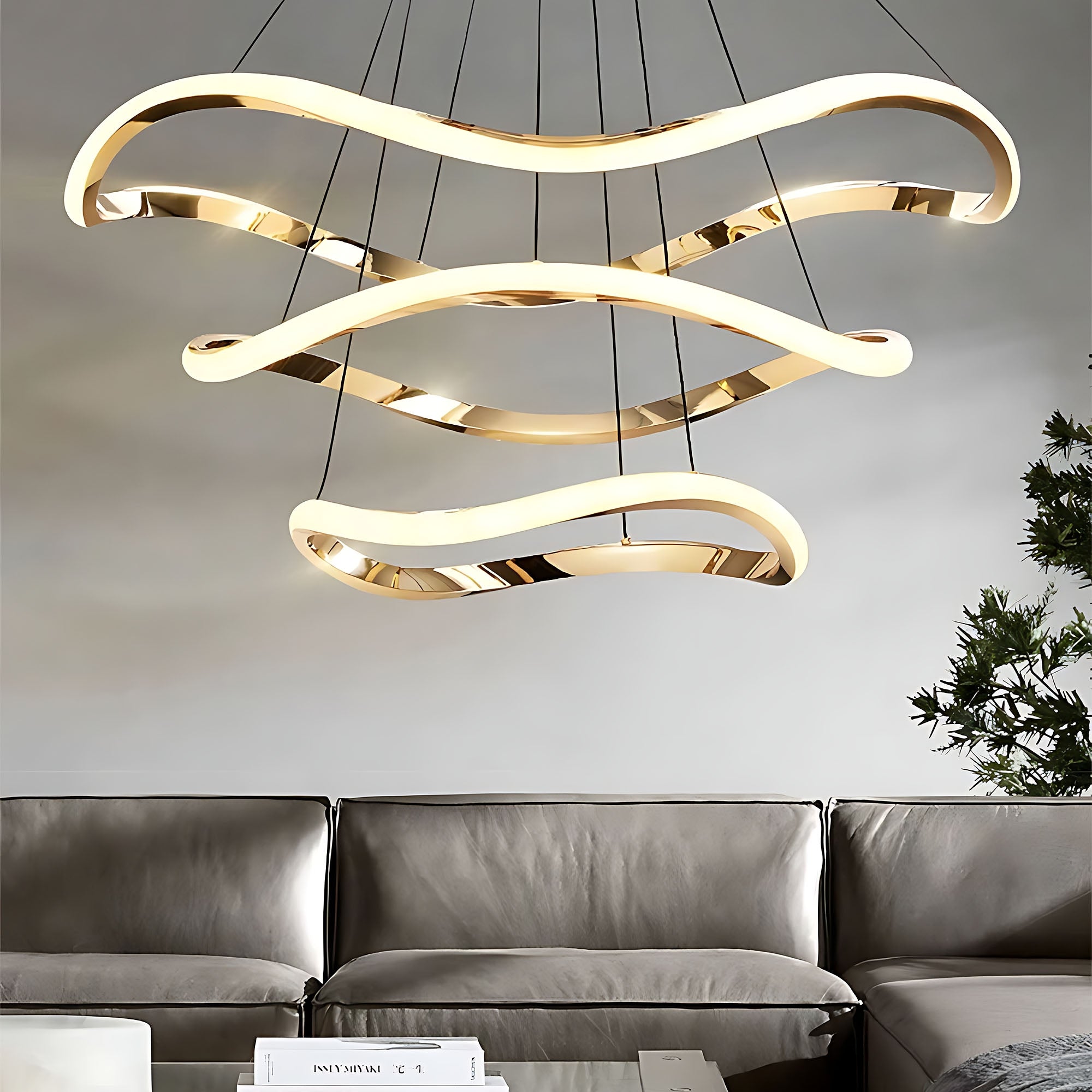 Lampa Wisząca Lhj018-cp3 Gold  5