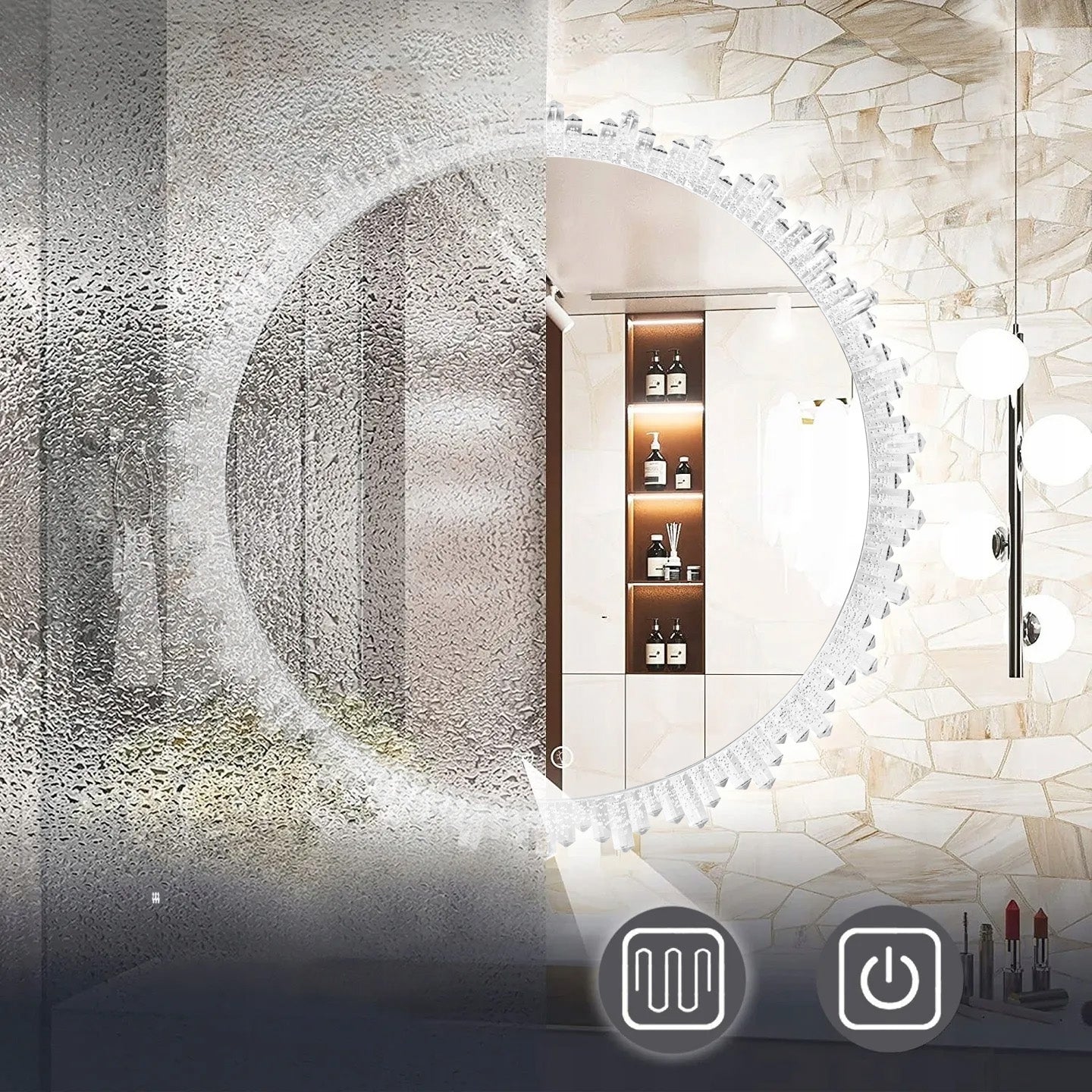 Lustro Ścienne Led 80cm X013  5