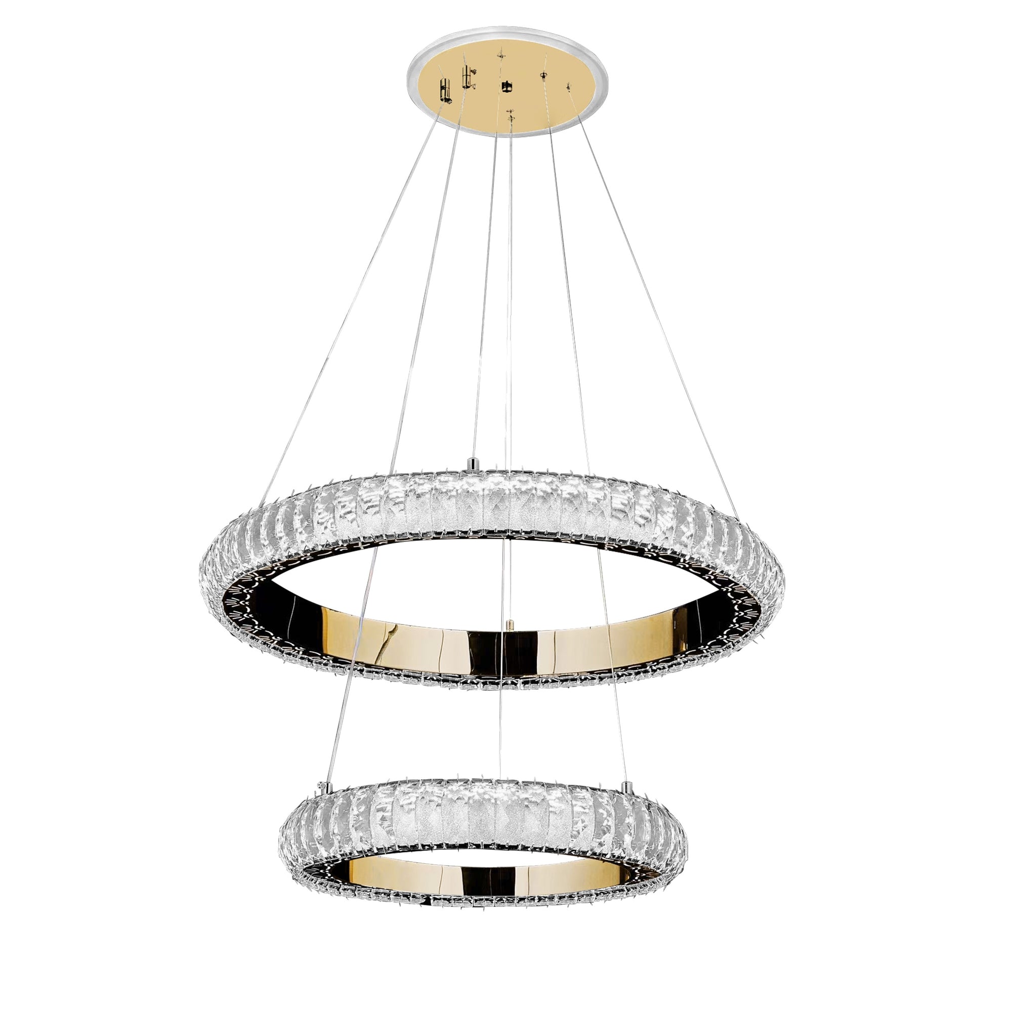 Lampa Wisząca Led G043-2cp Złota  1
